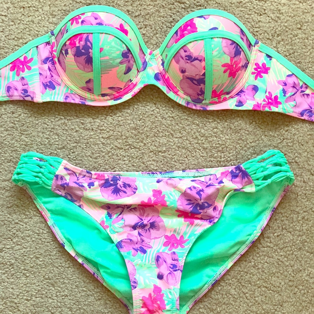 2 piece bathing suit.